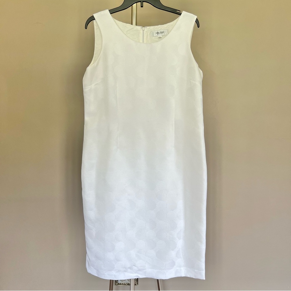 Jones Studio White Sleeveless Dress